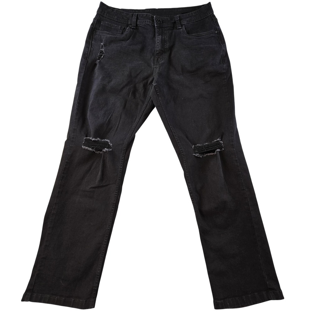 The Perfect Jean Nyc Jeans Mens 35x30 Black Straight‎ Athletic JUST385LH30